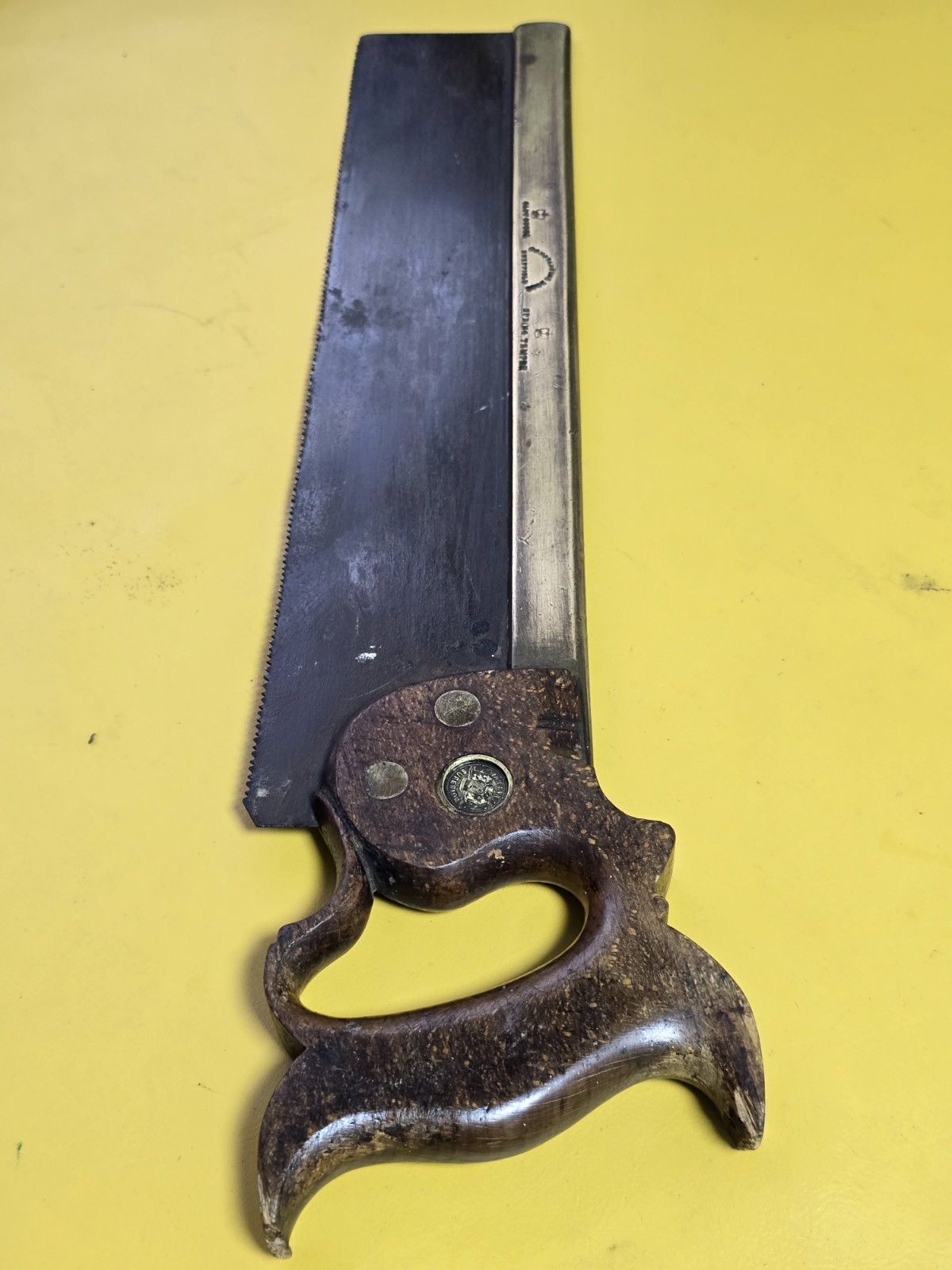 Rare Constantine Bros 14" Brass Back Saw Made In Sheffield