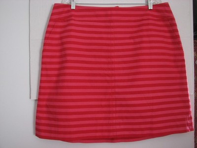 NWTs Womens Talbots Plus Skirt Size 18W Red Pink Striped Lined 2X tbs79 NWTs!
