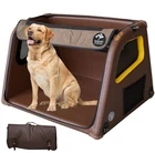 HIGHPI Portable Inflatable Dog Travel Crate Kennel For Large Dog 37x32x26 L