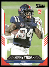 Kenny Yeboah 2021 Panini Score Rookie Card RC #390 Ole Miss Arizona Cardinals. rookie card picture