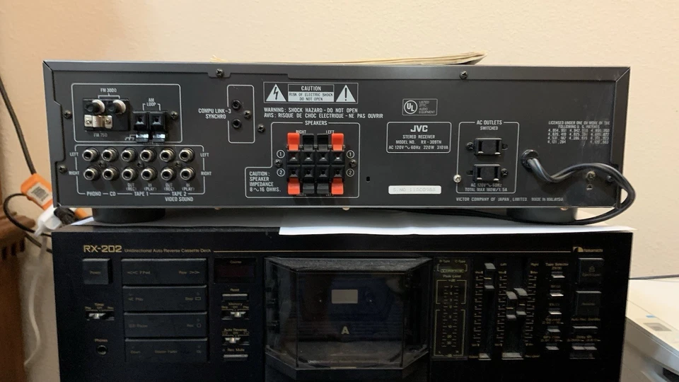 JVC RX-309TN AM/FM Phono Digital Synthesizer Home Stereo Receiver 100watts x2 - Image 3 of 4