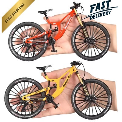 Maßstab 1:8 Alu Mountainbike Modell realistische Schaltung Fahrrad Spielzeug vorne hinten Dämpfer