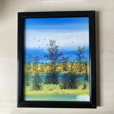  Naives Hinterglasbild Vintage - Bild 1 von 2