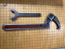 Vtg J.H. Williams 474A Adjustable Hook Spanner Wrench 4.5"-6.25" & No 422 Wrench