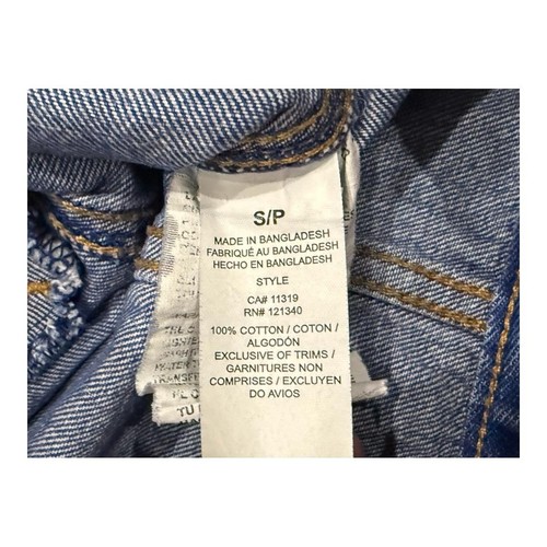 Garage Denim Jacket Womens Small Blue Cropped Button Front Jean Classic S/P - Picture 6 of 7