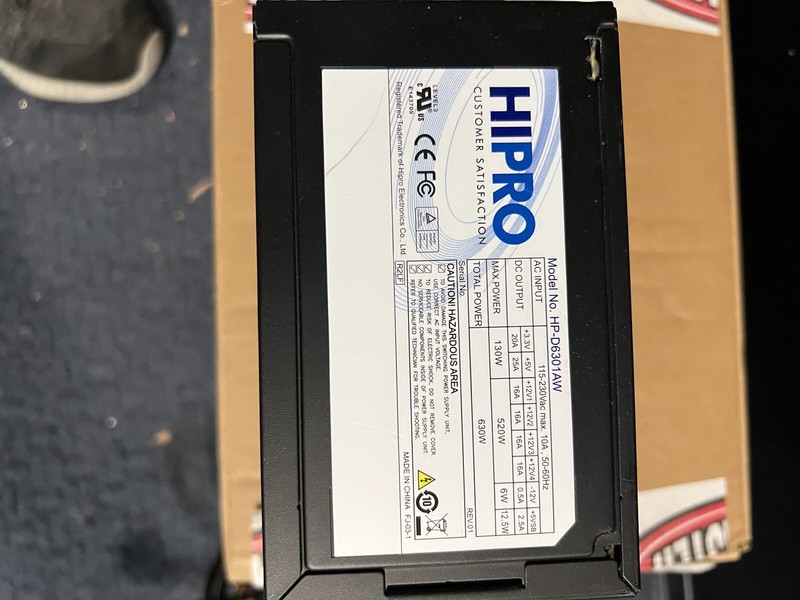 Hi pro 630W Power Supply With Wires