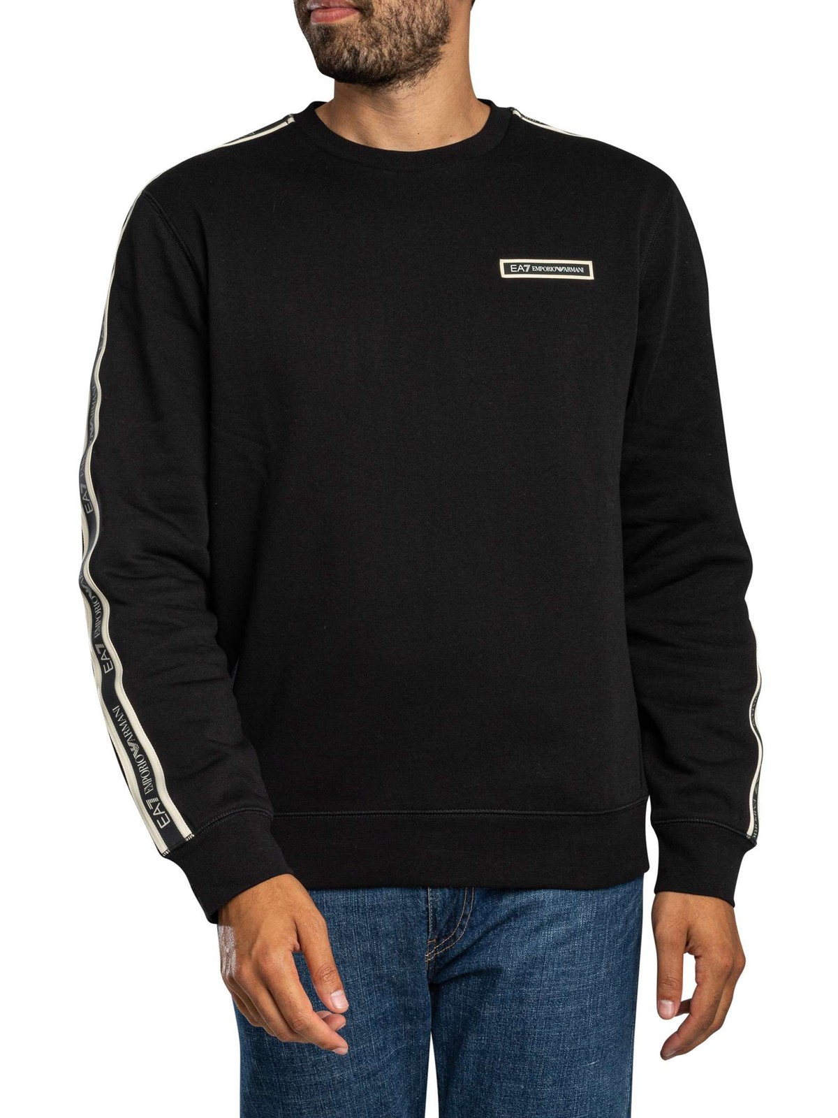 EA7 Box Logo Sweatshirt, Black - XL