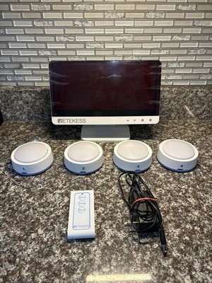 NEW-OPEN BOX! Retekess TM101 Wireless Quiz Answer Game System 4 Jeopardy Buzzer