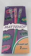 7 Pcs pentel mattehop Gel Pens Original 1.0mm dream 7 color set