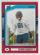 2024 Panini Donruss - Rated Rookie Byron Murphy II #321 Press Proof Red (RC)