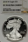 2018 W NGC PF70 ULTRA CAMEO AMERICAN SILVER EAGLE #B52880