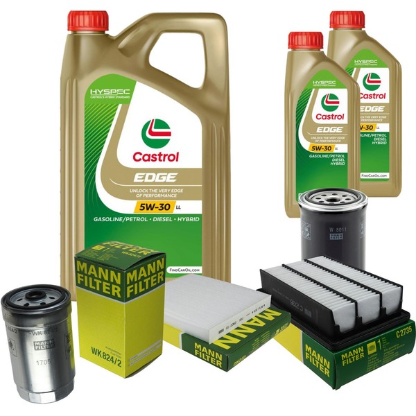Inspektionspaket 7L Castrol Titanium 5W-30 FüR Hyundai Santa Fé II 2.2 Crdi 4X4-image