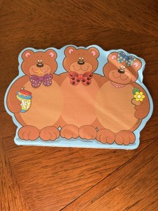 Vintage Carson Dellosa Three Bears Notepad 40 Sheets (top 3 bent)