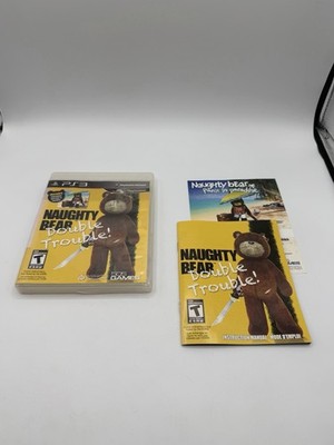Naughty Bear Double Trouble (Sony PlayStation 3, 2012) CASE & MANUAL ONLY