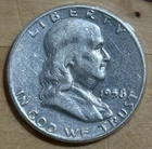 1958-D Franklin Half Dollar 90% Silver Circulated Uncertified in Sealed Cover