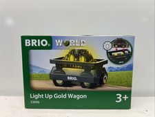 Brio World 33896 Plastic Light Up Gold Wagon New