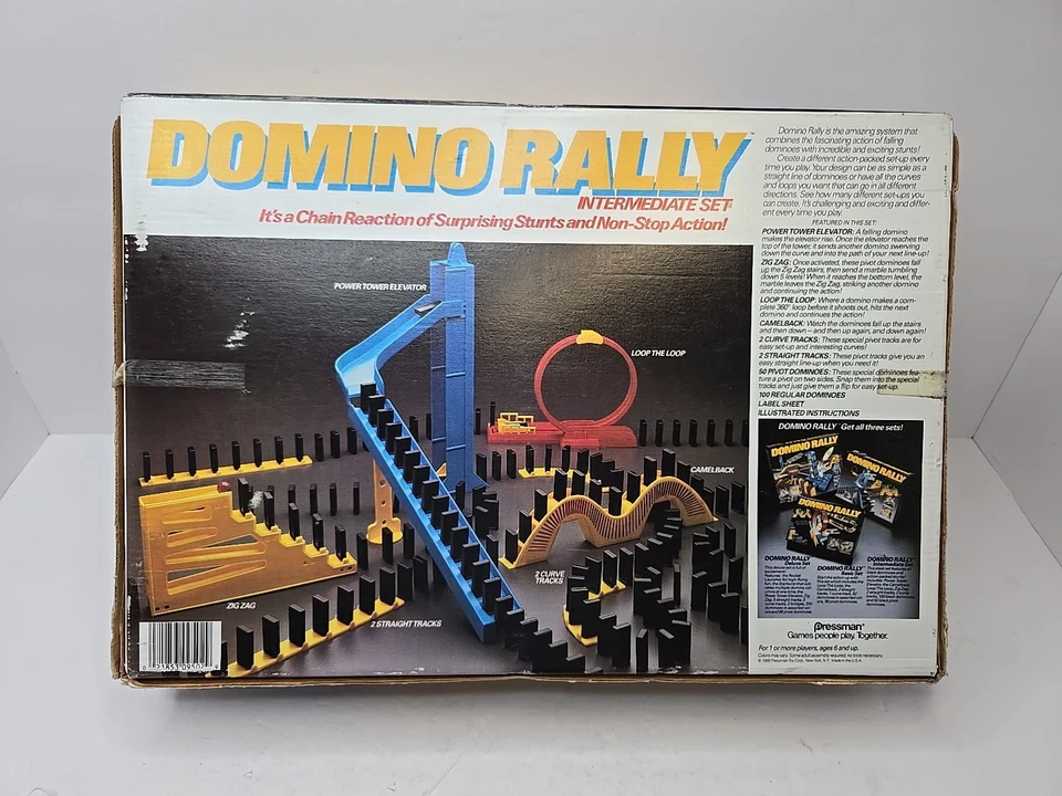 Vintage 1989 Pressman Domino Rally Intermediate Set Game Toy Stunts - New - Image 4 of 4