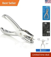 Convenient Chrome Hole Punch: 5 Sheet Capacity, Ideal for School  Office