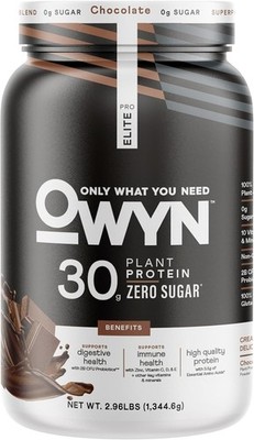 OWYN Only What You Need Pro Elite PlantBased Protein Powder 30g Chocolate 2.96lb