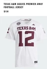 Adidas Men’s TEXAS A&M AGGIES PREMIER AWAY FOOTBALL JERSEY Sz. 3XL NEW JM5611