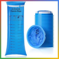 24 Pack Vomit Bags Disposable Leak Resistant Emesis 1000ml Car Kids Motion Sickn