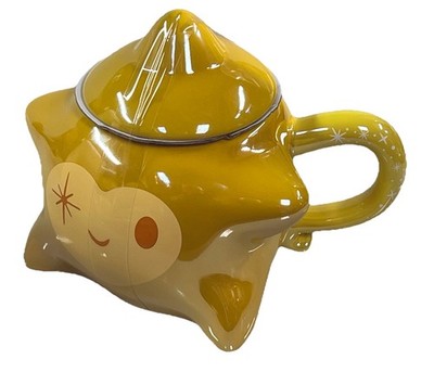 Disney Store Offizieller Sternförmiger Becher mit Deckel Wunsch Spülmaschinenfest Tasse Gold NEU
