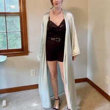 Vintage 90s Romantic Ethereal Pale Blue Robe Jones New York Size Large
