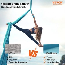 Aerial Silk  Yoga Swing, 11 Yards, Aerial Yoga Hammock Kit with 100gsm Ny