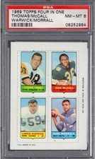 1969 Topps Four in One  Earl MORRALL McCALL WARWICK  PSA 8 NM/MT   CENTERED