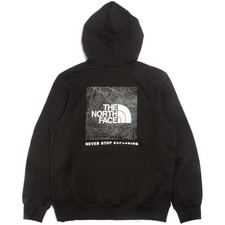 The North Face Logo Patch Pullover Hoodie With Back Graphic