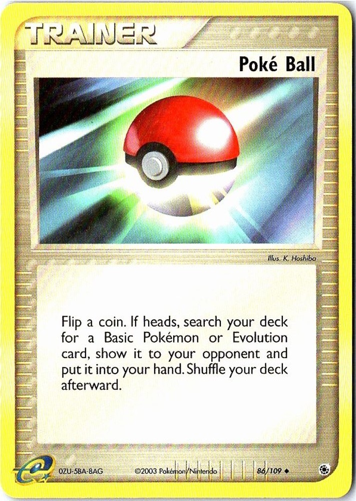 Poke Ball 86/109 EX Ruby and Sapphire NM