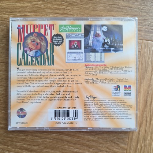 The Muppet Calendar PC Win 95 / Macintosh CD-Rom Sealed - Afbeelding 2 van 2