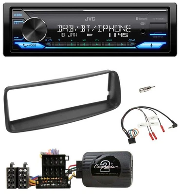 JVC Bluetooth DAB USB Lenkrad Autoradio für Peugeot 206 CC 1998-2002 - Bild 1 von 4