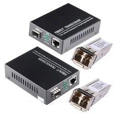 A Pair of 125Gs Bidi Gigabit Fiber Ethernet Media Converter with 2PCS Bidi SFP