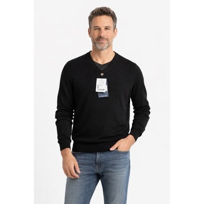 Joseph Abboud Men's XL Black Extra Fine Merino Wool V-Neck Sweater NWT