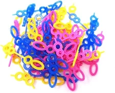 Honbay 50pcs Colorful Multihole Bubble Wands