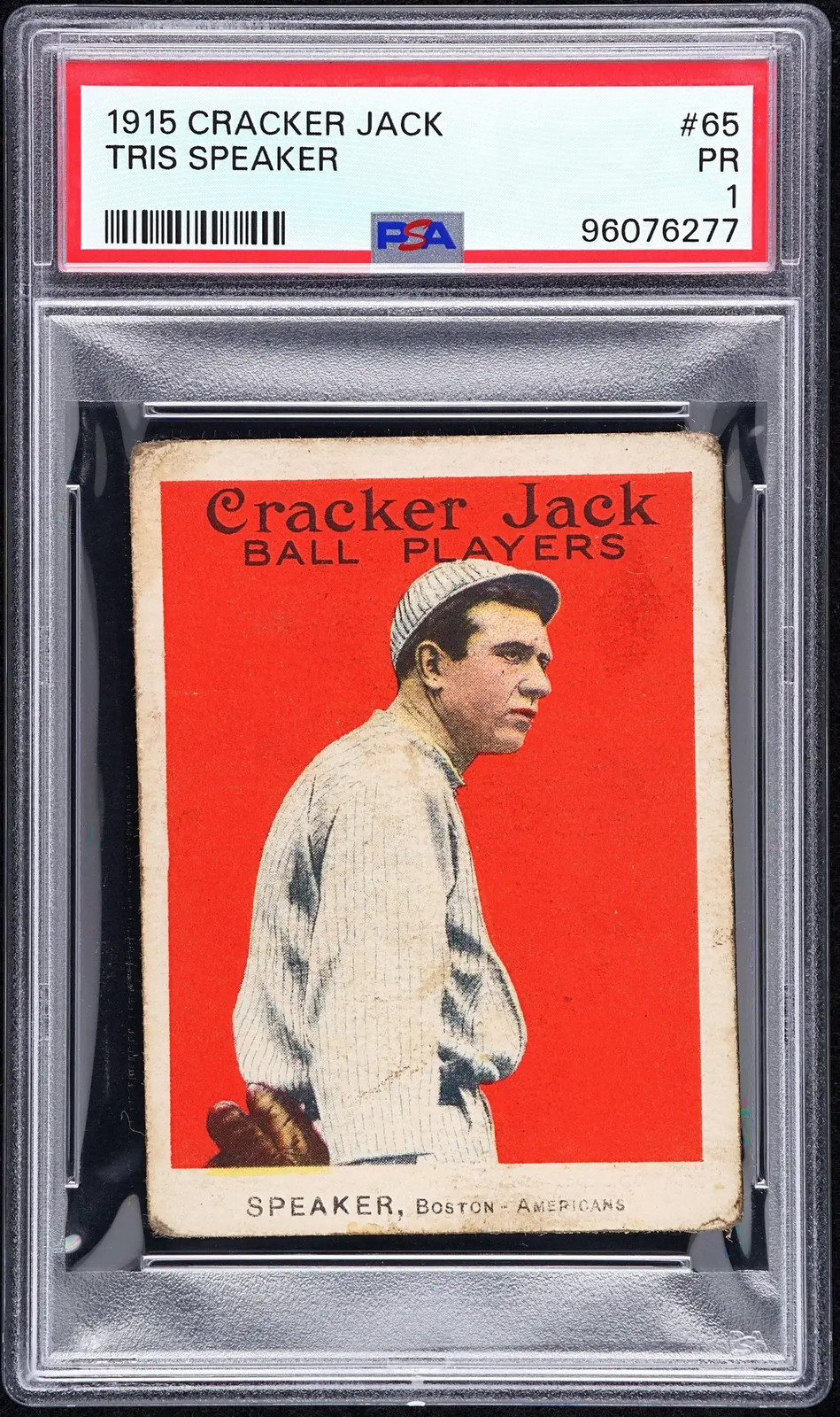 1915 Cracker Jack Tris Speaker #65 PSA 1