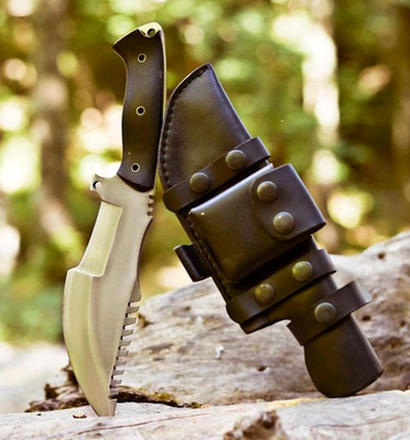 Tracker Jagdmesser   Full Tang Micarta Griff Edelstahl hangeschmiedet   (AB30)