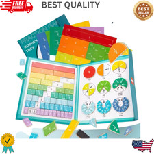 Magnetic Fractions Demonstration Book, 102-Piece Set of Magnetic Fraction Tiles