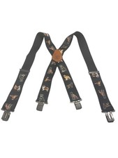 Yankee Forge Suspenders Mens 48 / 2 wide Dog Lover Dogs Leather Adjustable