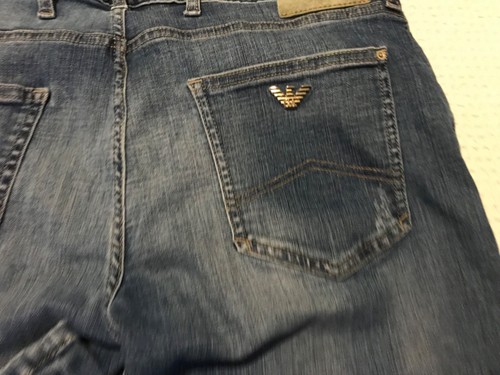 Emporio Armani blue denim jeans slim fit Men's Size 33" Waist - Leg 32" - Picture 17 of 24