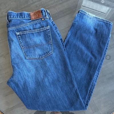 Lucky Brand Men's 363 Vintage Straight Jeans. Size 40 x 32. Distressed back hem