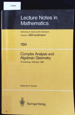 Complex Analysis and Algebraic Geometry. Proceedings of a Conference held in Göt