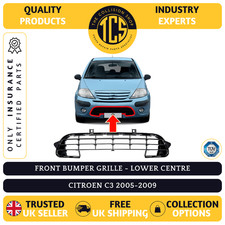 FITS CITROEN C3 2005-2009 FRONT BUMPER GRILLE CENTRE LOWER - INSURANCE CERTIFIED