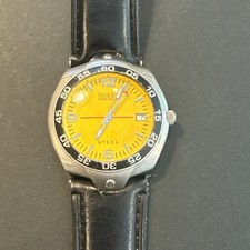 VTG Guess Steel Men 200m Water Resistant Yellow Dial Running 42mm Watch