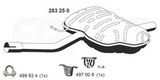 ERNST Endschalldämpfer Nachschalldämpfer 283250 für BMW 3er Compact E46 316 318