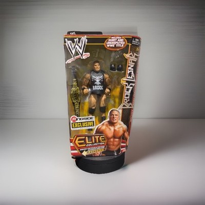 WWE Brock Lesnar Elite Flashback Ringside Exclusive Figure w/ Undisputed Title