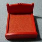 Vintage Fisher Price 993 Little People CASTLE RED King & Queen DOUBLE BED EUC