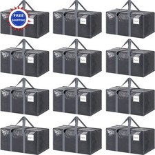 Moving Bags 12 Pack Extra Heavy Duty Large with Strong Zipper Handles Sturdy