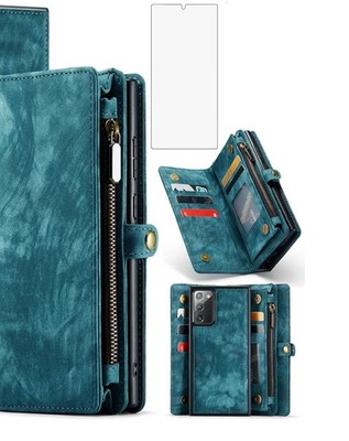 Asuwish Phone Case Samsung Galaxy Note 20 5G w/zipper case glass screen protecto